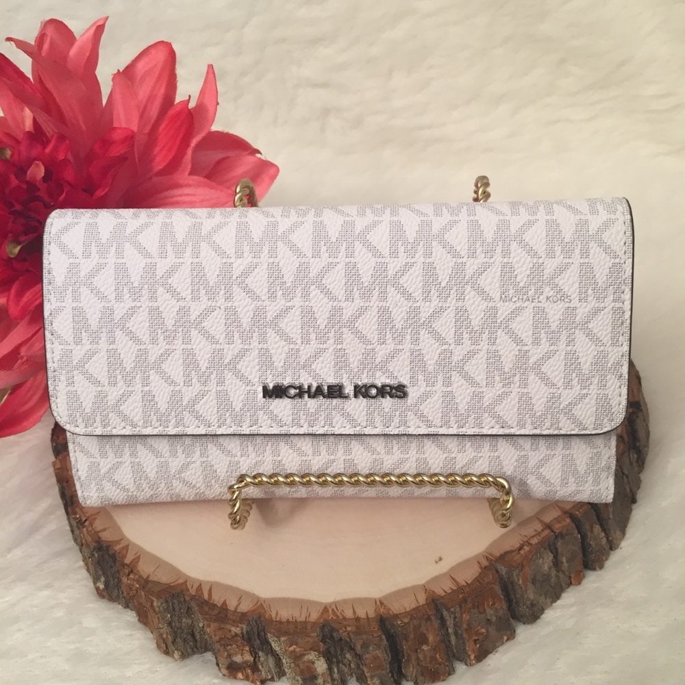 🆕 MICHAEL KORS Jet Set Travel Large Trifold Wallet